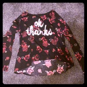 Long sleeve flower top